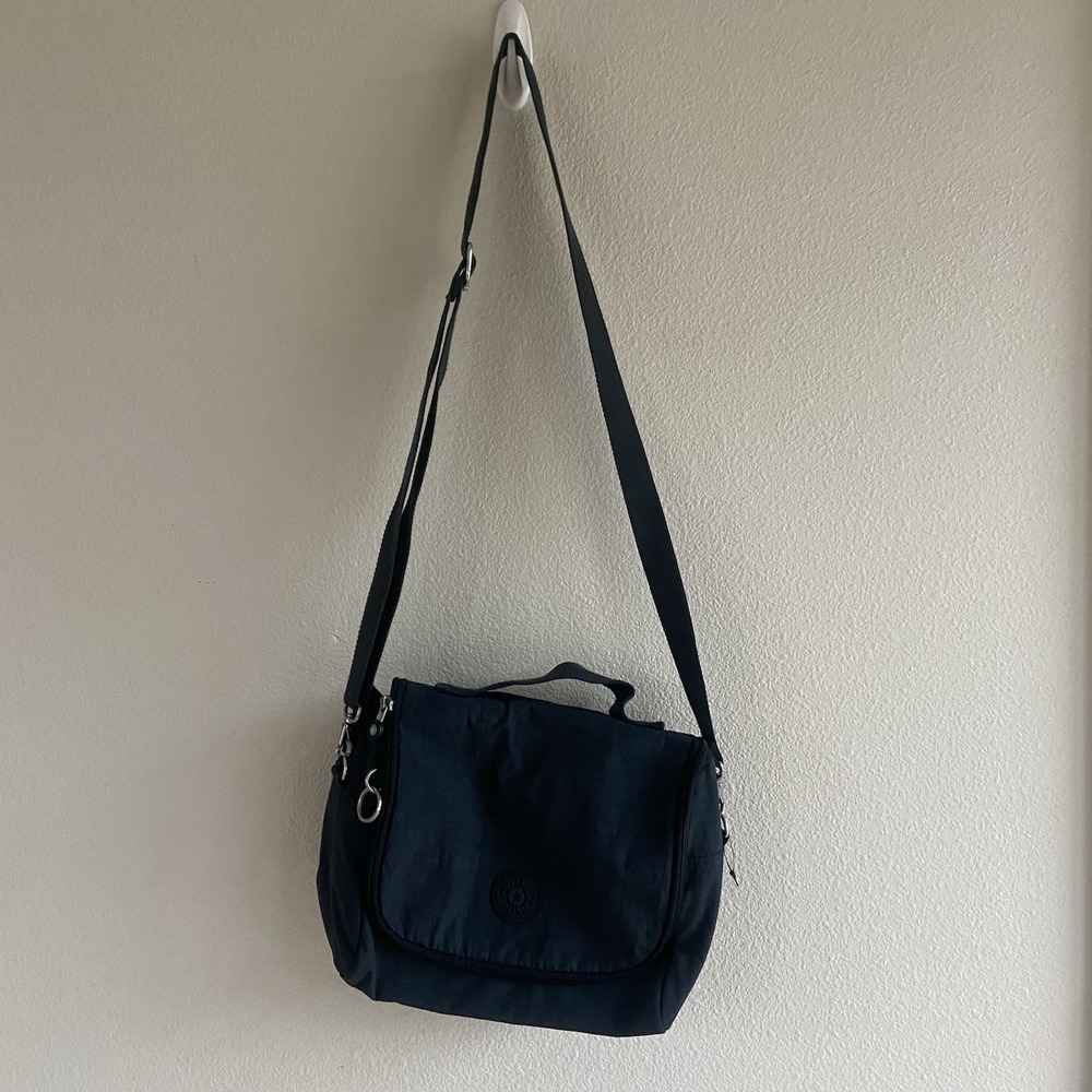 Kipling Lunch Bag Insulated Blue Zip Closure Work Lunch Cooler Cross Body School